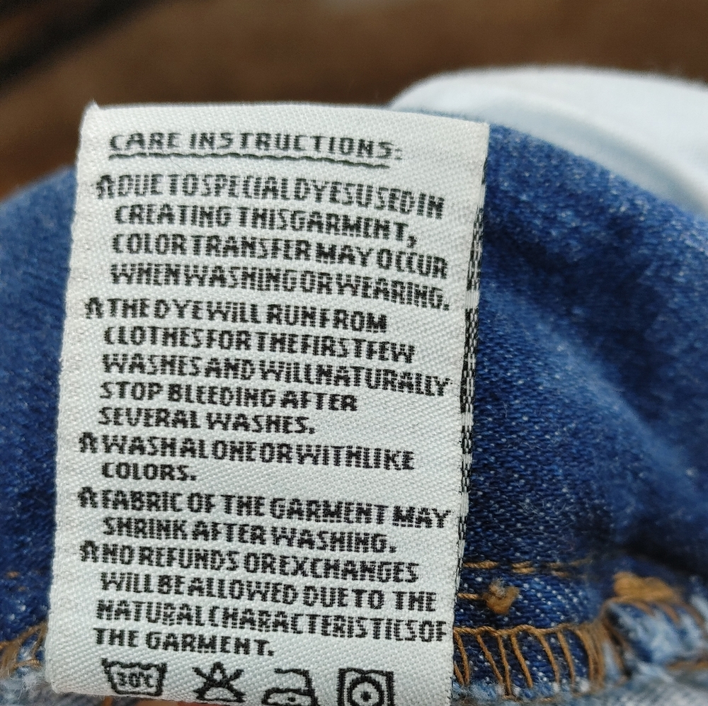 90's WAX JEAN DESTRUCTION WASH OVERALL DRESS L - Picture 9 of 10